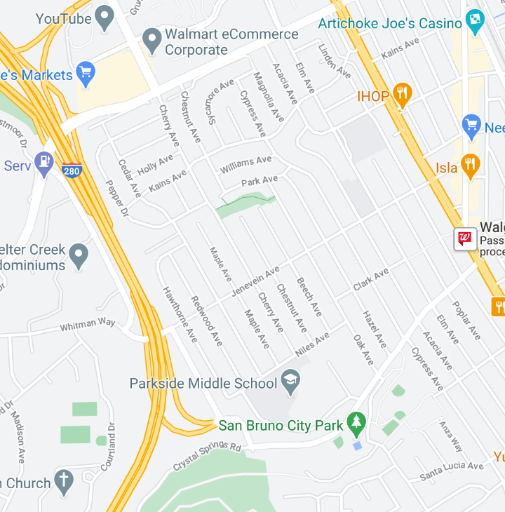 The map of where the restaurant is located